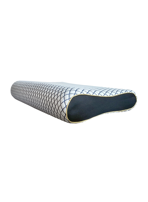 Moon Medical Orthopedic Contour Cooling Gel Pillow, Blue/White