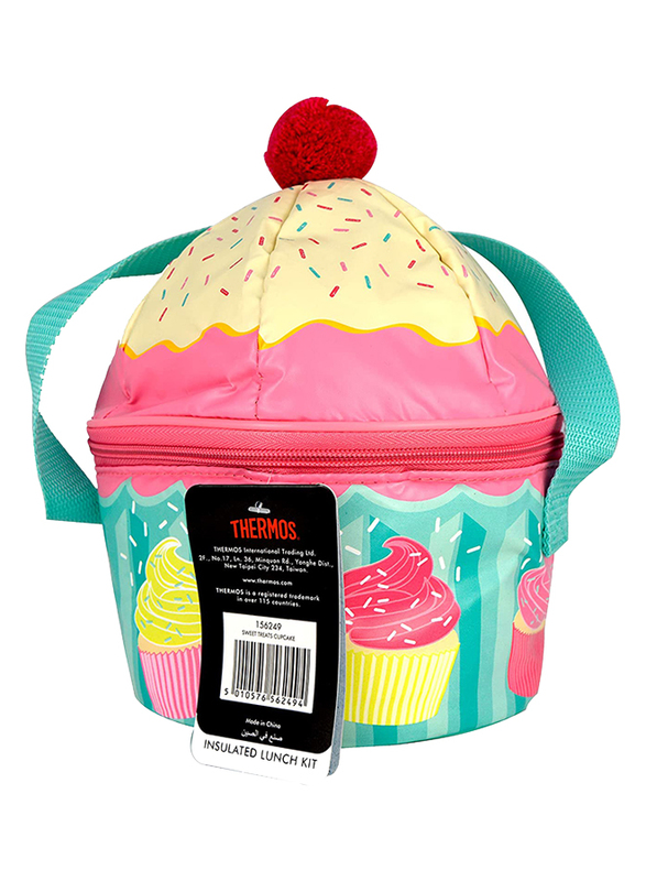 Thermos Novelty Lunch Bag, Sweet Treats Cupcake, Yellow/Red/Blue
