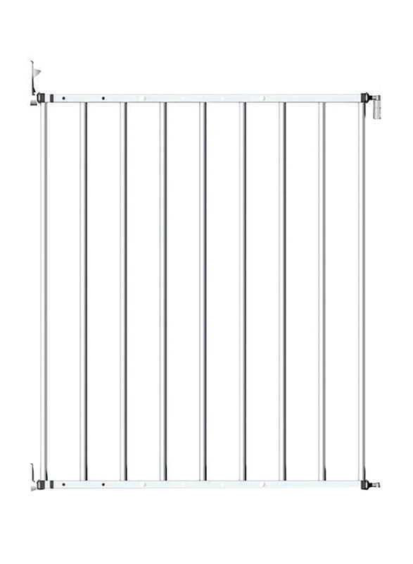 Clippasafe No Trip Extendable Metal Gate, 60-107cm, White