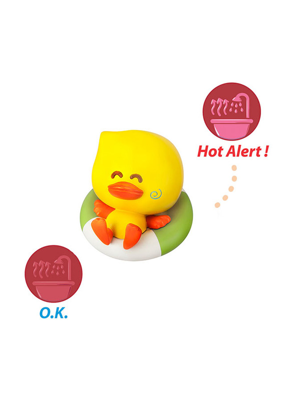 Infantino Bath Duck Squirt and Temperature Tester for Kids, Yellow/Green