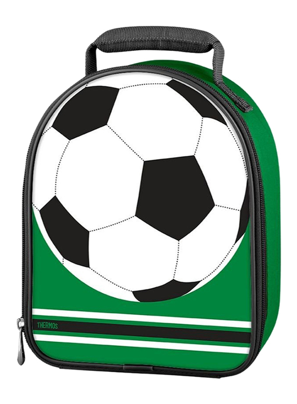 Thermos Novelty Lunch Bag, All Sports Soccer Tombstone, Green/White/Black