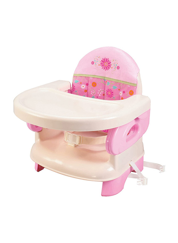 Summer Infant Deluxe Comfort Folding Booster Seat, Pink Happiness, Pink