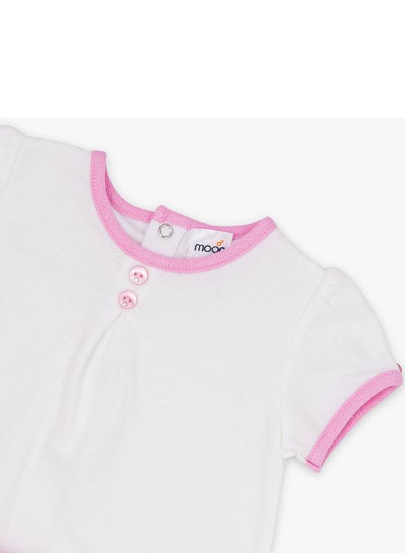 Moon 100% Cotton Stripes Top and Bloomer Set for Baby Girls, 6-9 Months, Pink