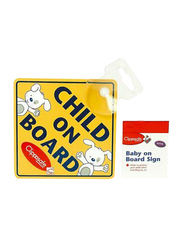 Clippasafe Baby on Board / Child on Board Sign, Yellow