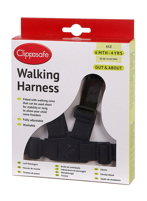 

Clippasafe Walking Harness & Reins, Black