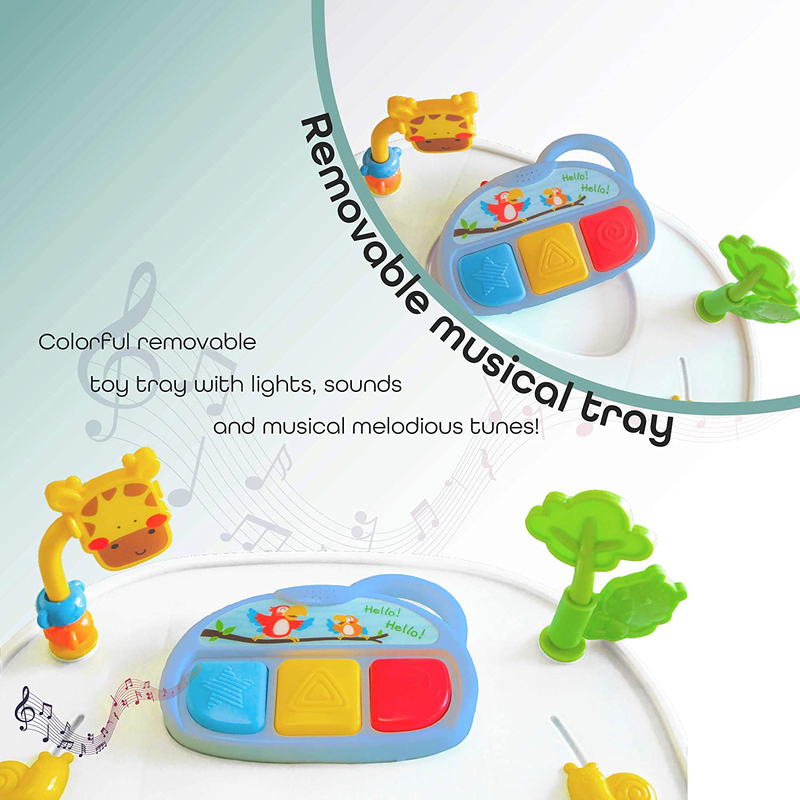 Moon Drive Removable Tray Playful Baby Walker with Sounds & Music, 6 Months +, Blue