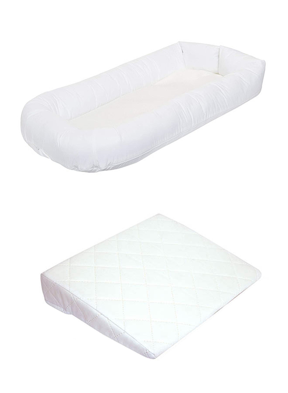 

Moon Baby Nest + Universal Bassinet Wedge Pillow, White