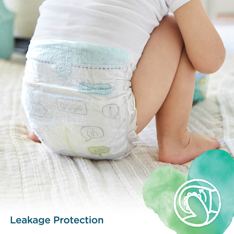 Pampers Pure Protection Diapers, Size 1, 2-5 kg, Double Mega Pack, 100 Count