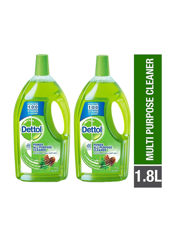Dettol Pine All Purpose Home Cleaner, 2 Bottles x 1.8 Litres