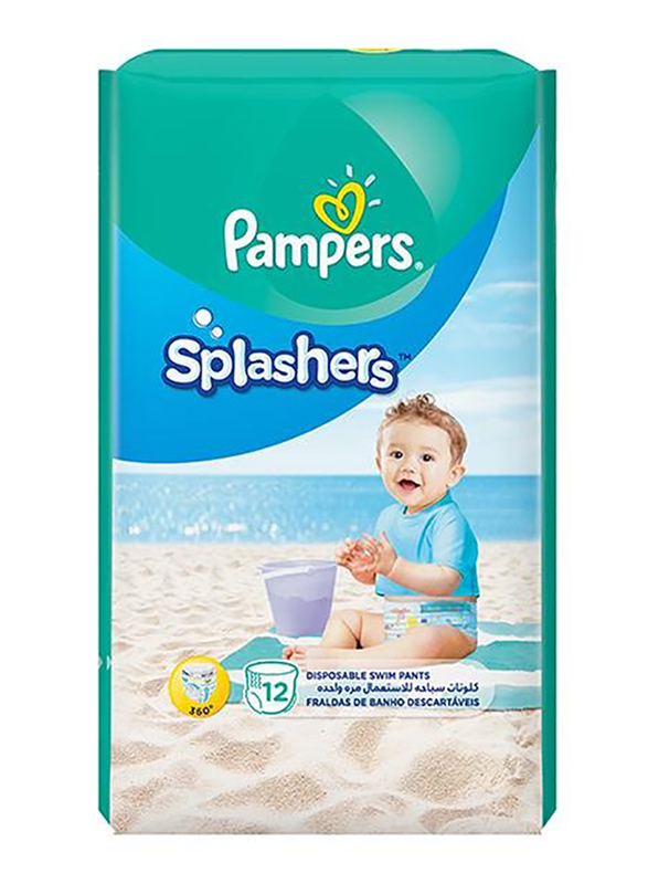 Pampers Splashers Swimming Pants, Size 3-4, 6-12 kg, Carry Pack, 12 Count