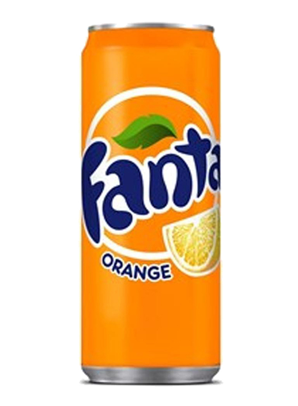 Fanta Orange Soft Drink, 24 Cans x 330ml