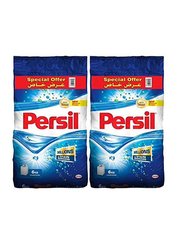 Persil Concentrated Washing Powder Detergents, Top Load, 2 Packs x 6 Kg