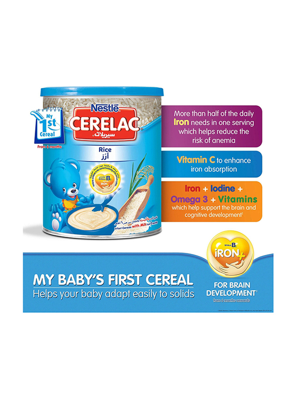 Nestle Cerelac Rice with Milk Infant Cereal, from 6 months, 400g