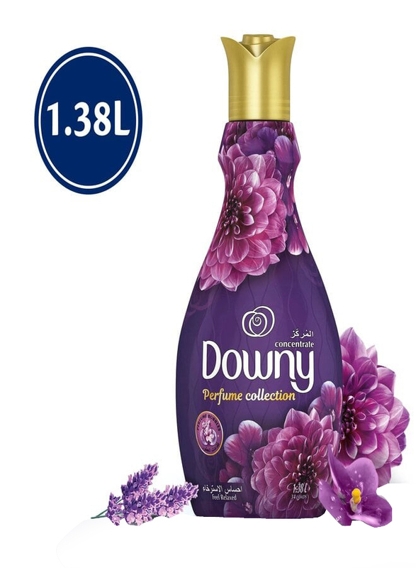 Downy Perfume Collection Concentrate Feel Relaxed Fabric Softener, 4 Bottles x 1.38 Liter