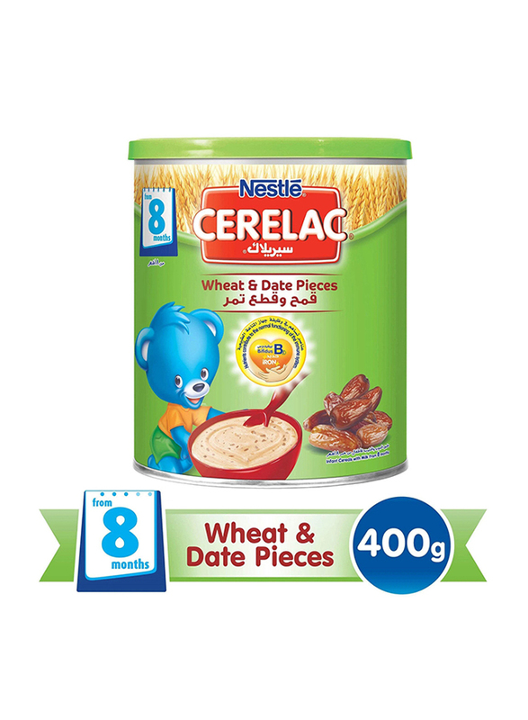 Nestle Cerelac Wheat & Date Pieces with Milk Infant Cereal, from 8 Months, 400g