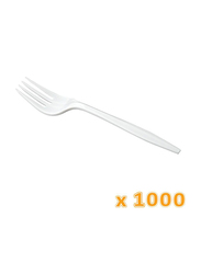 Falcon 1000-Piece Plastic Fork, Clear