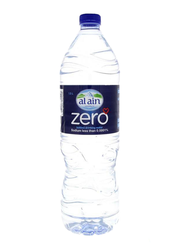 Al Ain Zero Sodium Free Bottled Drinking Water, 12 Bottles x 1.5 Liter