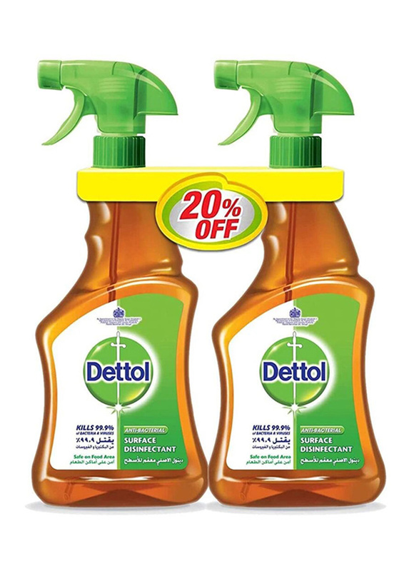 Dettol Liquid Surface Disinfectant Spray, 2 Bottles x 500ml