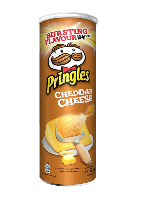 Pringles Cheddar Cheese Chips, 4 Cans x 165g