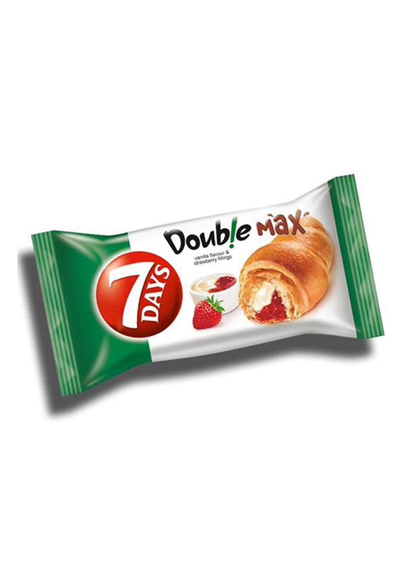 7-Days Double Super Max Vanilla Flavor and Strawberry Fillings Croissant, 36 x 55g