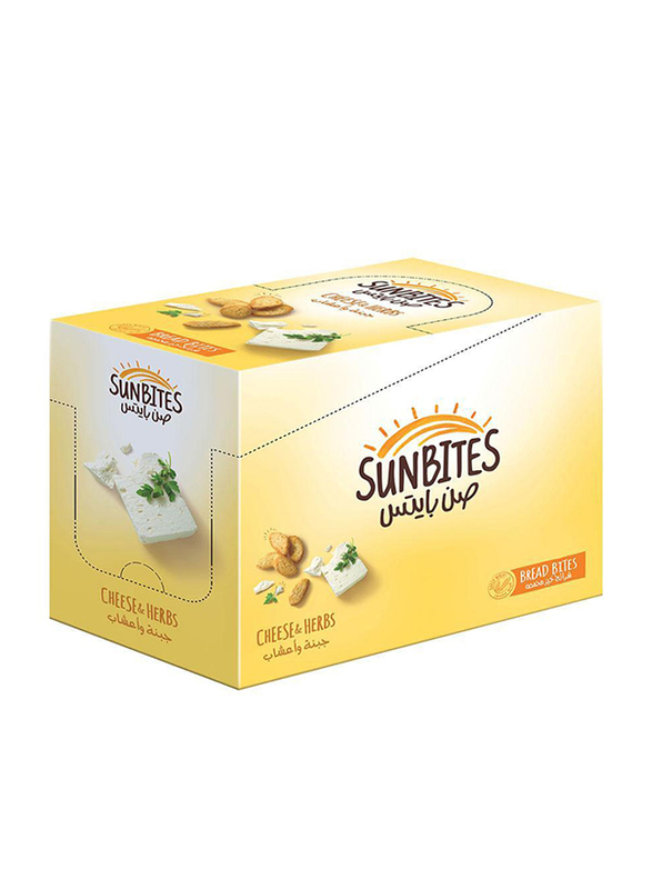 Sunbites Cheese & Herbs Bread Bites, 12 Bags x 23g
