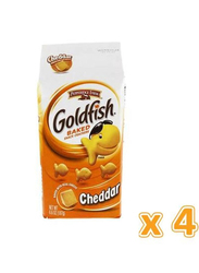 Peppridge Farm Goldfish Cheddar Baked Snack Crackers, 4 x 187g