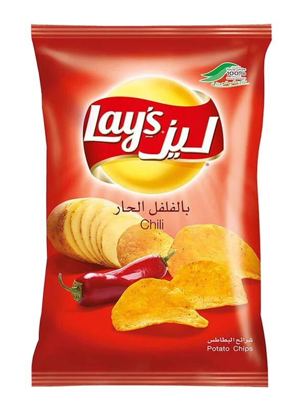 Lay's Chili Flavour Potato Chips, 2 Packs x 170g