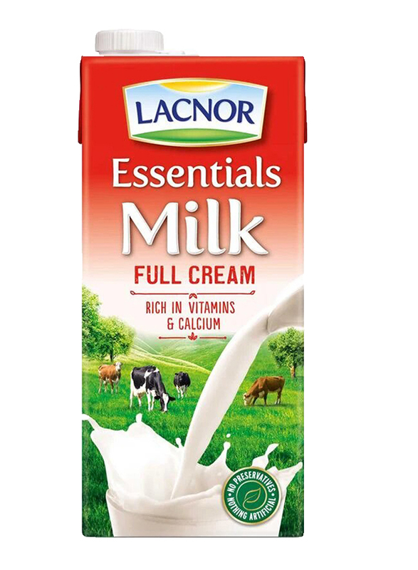 Lacnor Essentials Full Cream Milk, 12 x 1 Liter
