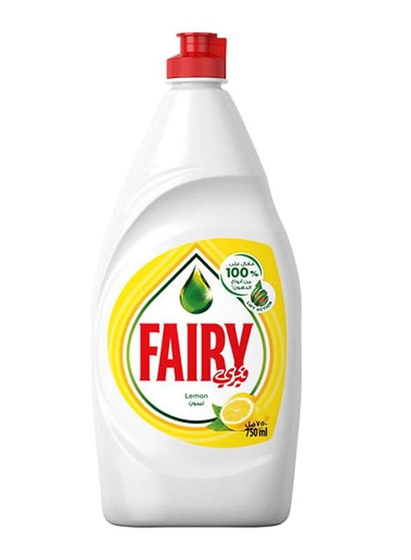 Fairy Lemon Dishwashing Liquid, 2 Bottles x 750ml
