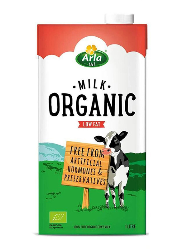 Arla Organic Low Fat Milk, 4 x 1 Liter