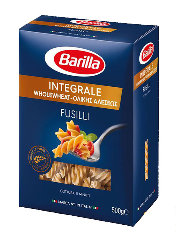Barilla Integrale Whole Wheat Fusilli, 3 Boxes x 500g