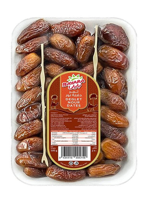 Bayara Dates Deglet Nour Dried Fruit, 500g
