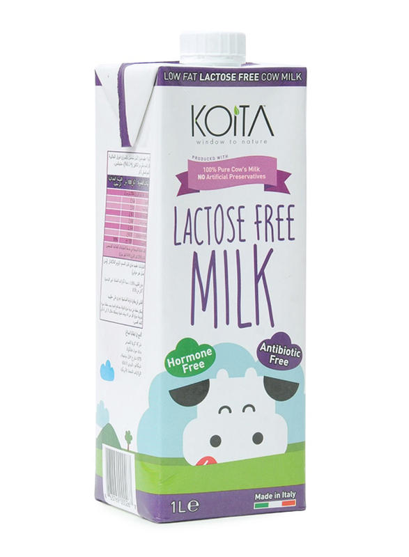 Koita Lactose-Free Organic Cow Milk, 12 x 1 Liter
