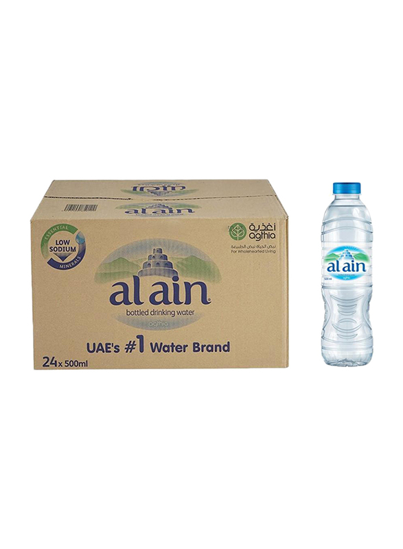 Al Ain Bottled Drinking Water, 24 Bottles x 500ml