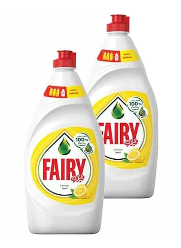Fairy Lemon Dishwashing Liquid, 2 Bottles x 750ml