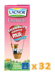 Lacnor Strawberry Flavored Milk, 32 x 180ml