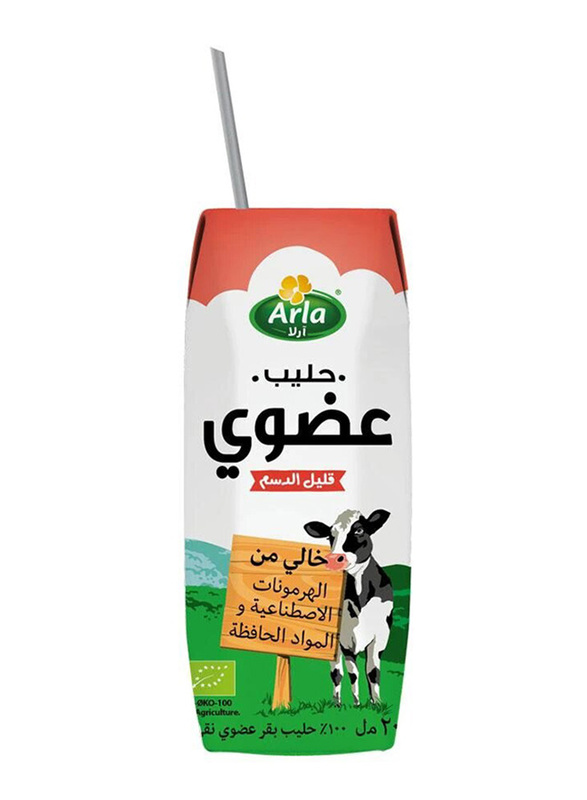 Arla Organic Low Fat Milk, 24 x 200ml