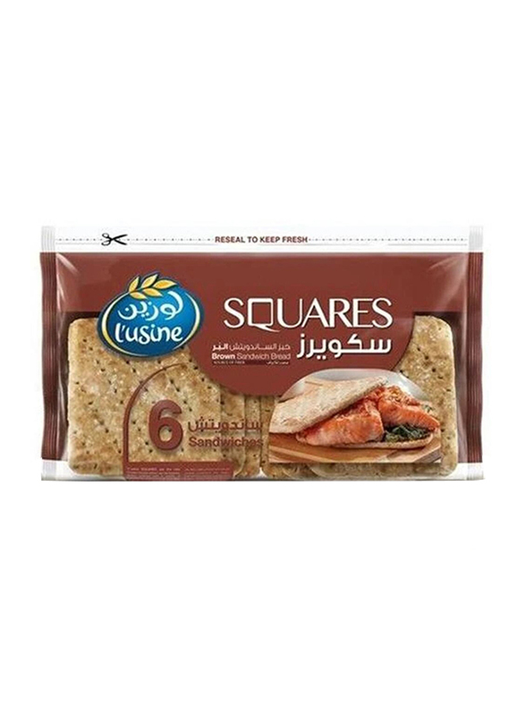 Lusine Squares Sandwich Brown Bread, 2 Packs x 252g