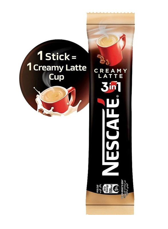 Nescafe 3 In 1 Instant Creamy Latte Coffee, 20 Sachet x 22.5g