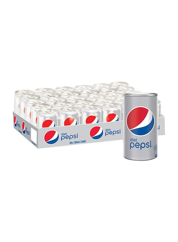 Pepsi Diet Soft Drink, 30 Cans x 155ml