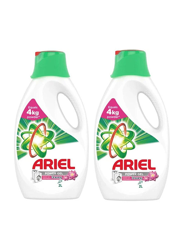 Ariel Automatic Power Gel Liquid Detergent, 2 Bottles x 2 Liter