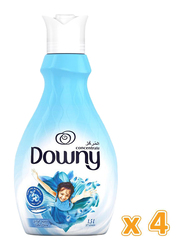 Downy Concentrate Valley Dew Fabric Softeners, 4 Bottles x 1.5 Liter