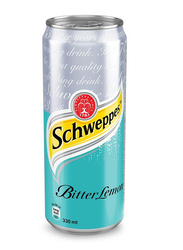 Schweppes Bitter Lemon Soft Drink, 24 Cans x 330ml