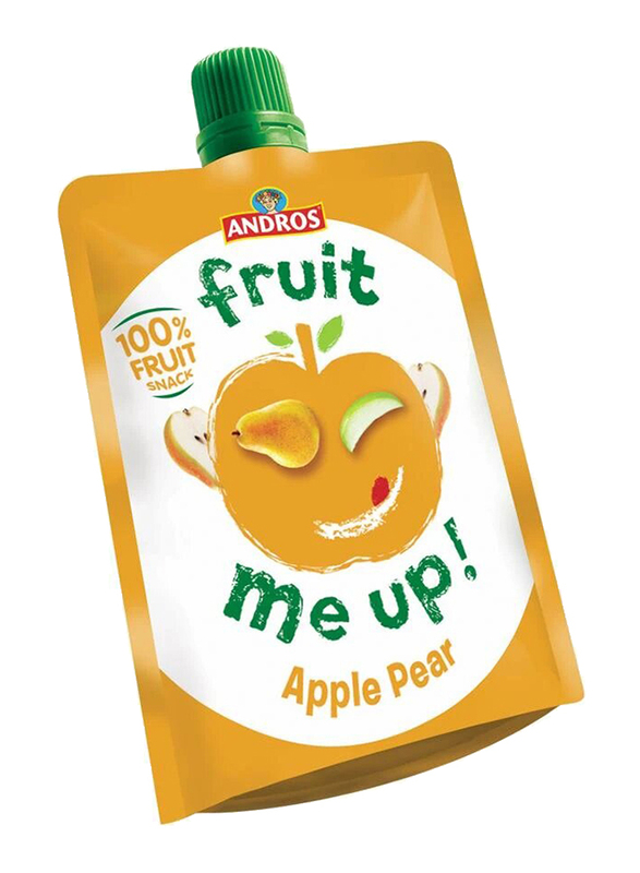 Andros Fruit Me Up Apple Pear Fruit Juice, 4 Pouches x 90g