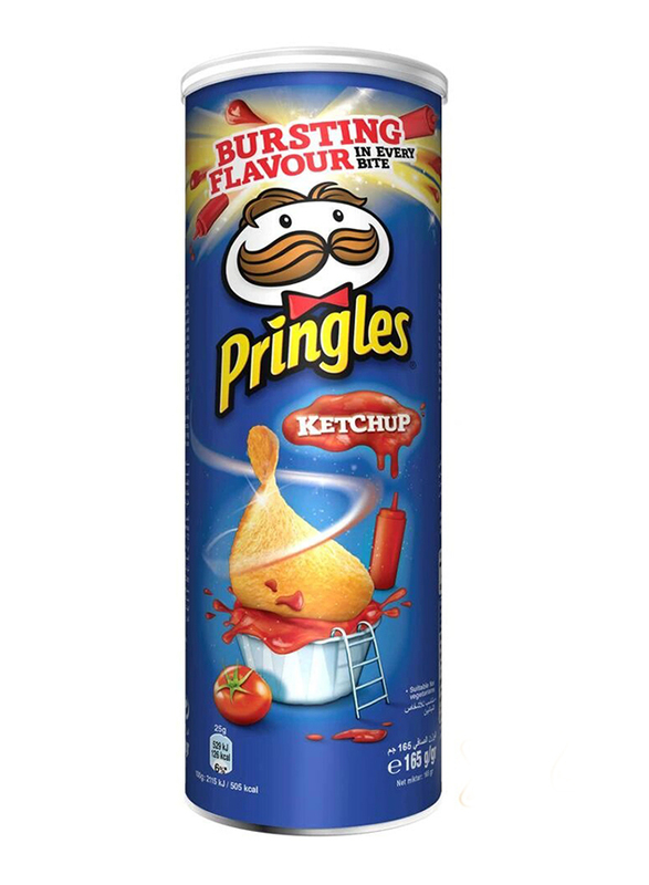 Pringles Ketchup Chips, 4 Cans x 165g