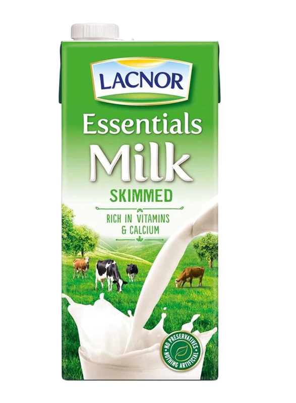 Lacnor Essentials Skimmed Milk, 12 x 1 Liter