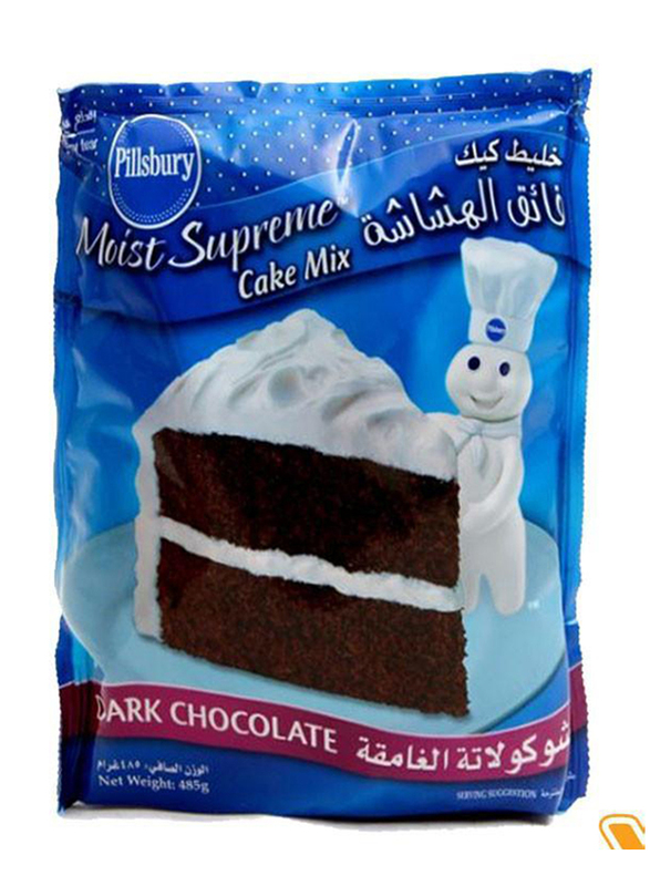 Pillsbury Moist Supreme Dark Chocolate Cake Mix, 3 Pieces x 485g