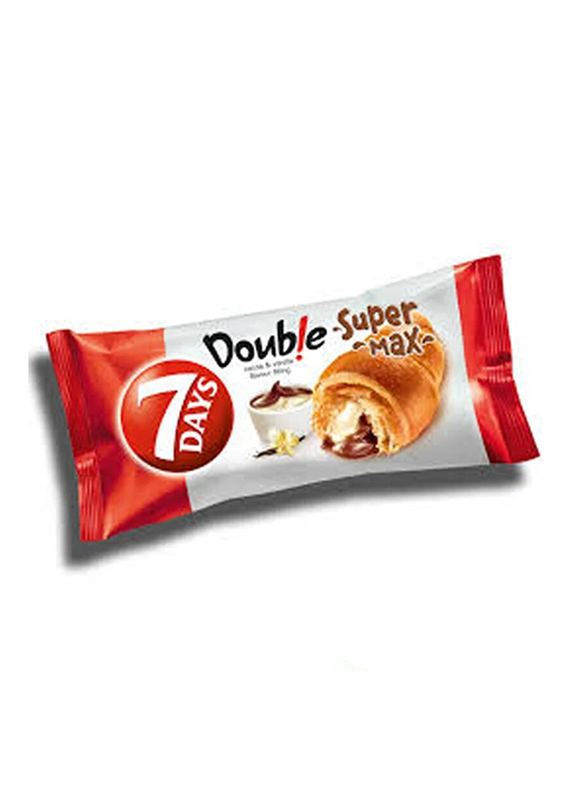 7-Days Double Super Max Vanilla Flavor and Chocolate Fillings Croissant, 36 x 55g