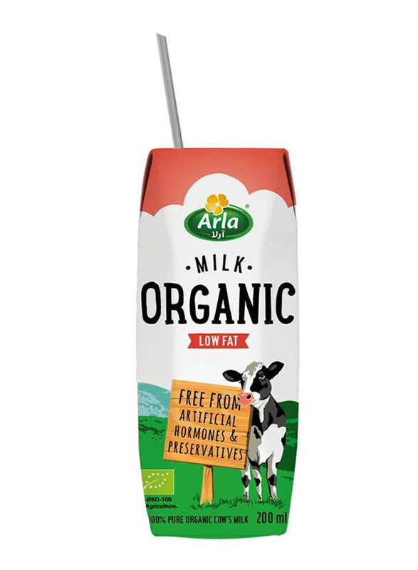 Arla Organic Low Fat Milk, 24 x 200ml