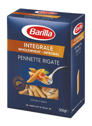 Barilla Integrale Whole Wheat Pennette Regate, 3 Boxes x 500g